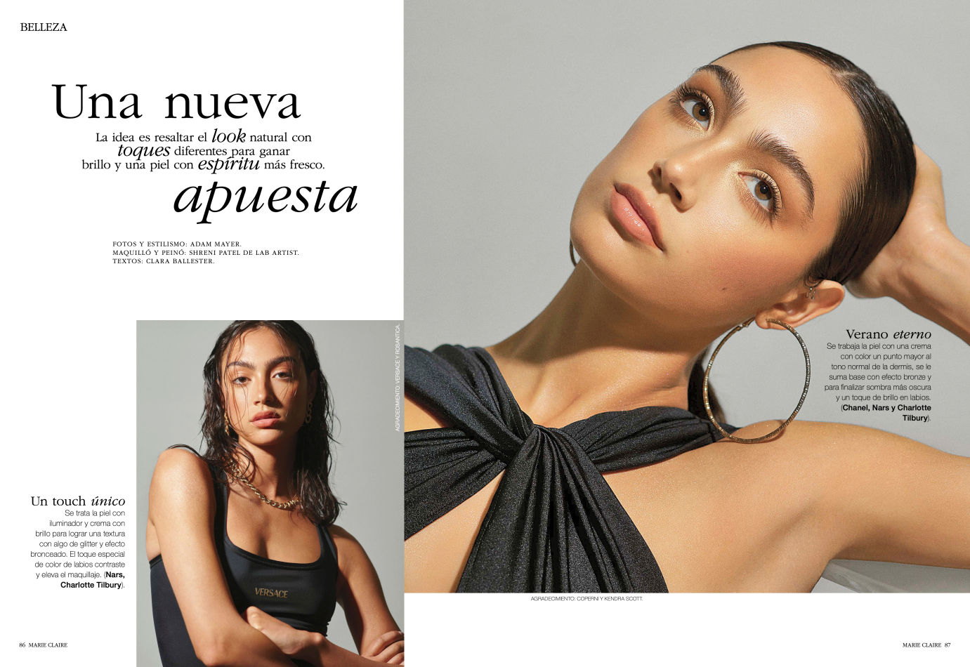 In Print — Marie Claire, makeup by Shreni Patel